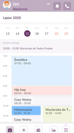 Aplikacja i dziennik Kidsview screenshot