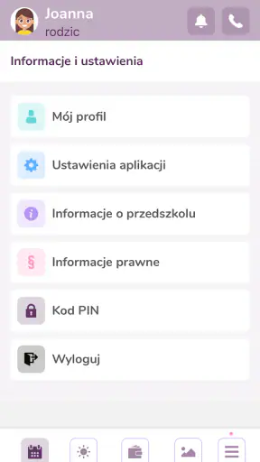Aplikacja i dziennik Kidsview screenshot