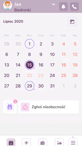 Aplikacja i dziennik Kidsview screenshot