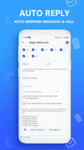 AUTO MESSAGE wyślij odpowiedz screenshot