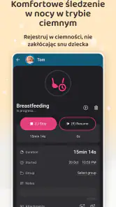 Baby Daybook Karmienie piersią screenshot