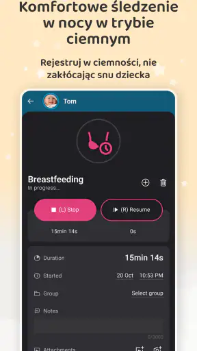 Baby Daybook Karmienie piersią screenshot