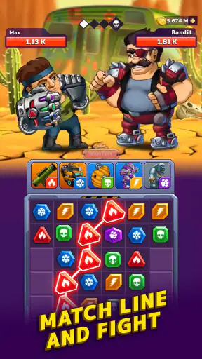 Battle Lines: Puzzle Fighter screenshot