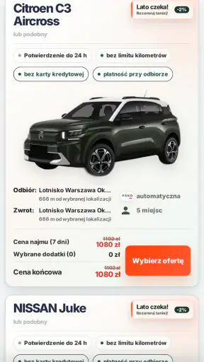 BEEP.rent - najem aut screenshot