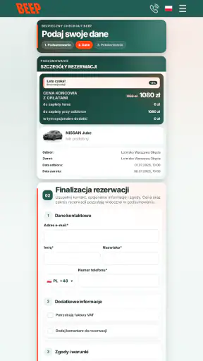 BEEP.rent - najem aut screenshot