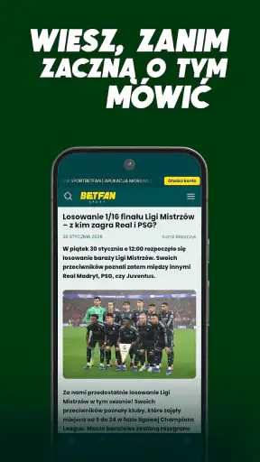 BETFAN Sport piłka nożna newsy screenshot