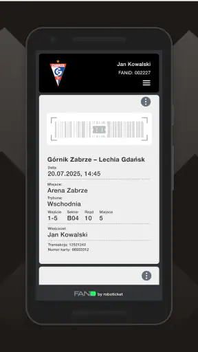 Bilety Górnik Zabrze screenshot
