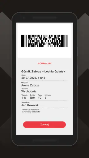 Bilety Górnik Zabrze screenshot