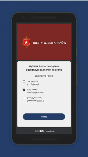 Bilety Wisła Kraków screenshot