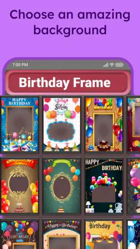 Birthday Photo Frame Maker screenshot