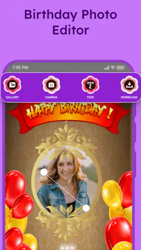 Birthday Photo Frame Maker screenshot