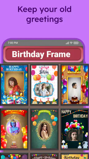 Birthday Photo Frame Maker screenshot