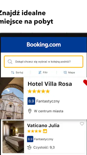 Booking.com Rezerwacja Hoteli screenshot