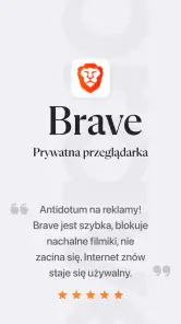 Brave prywatna przeglądarka screenshot