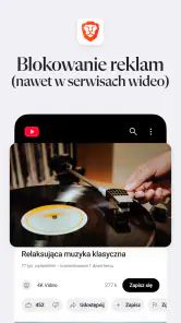 Brave prywatna przeglądarka screenshot