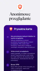Brave prywatna przeglądarka screenshot