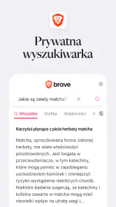 Brave prywatna przeglądarka screenshot