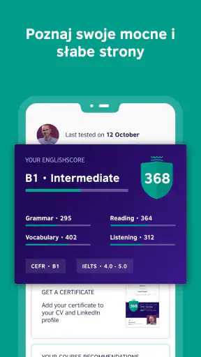 British Council EnglishScore screenshot