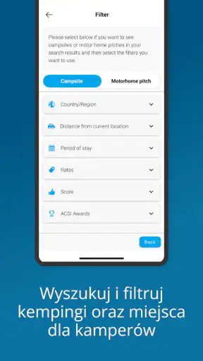 CampingCard ACSI screenshot