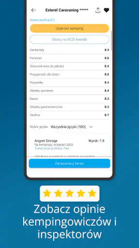 CampingCard ACSI screenshot