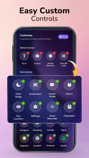 Centrum sterowania iOS – Panel screenshot