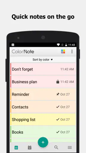 ColorNote notatnik notatka screenshot