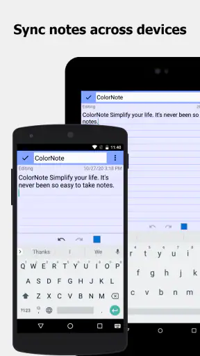 ColorNote notatnik notatka screenshot