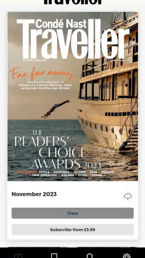 Condé Nast Traveller Magazine screenshot