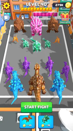 Crystal Dinosaur Element Fight screenshot