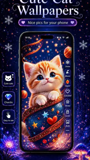 Cute Cat Wallpaper HD screenshot