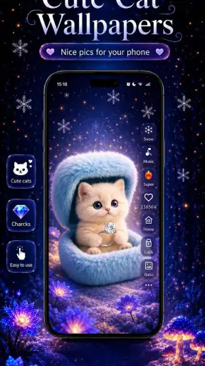 Cute Cat Wallpaper HD screenshot