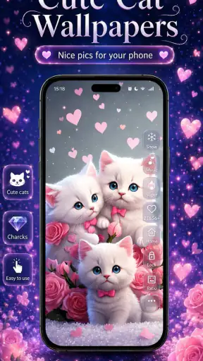 Cute Cat Wallpaper HD screenshot