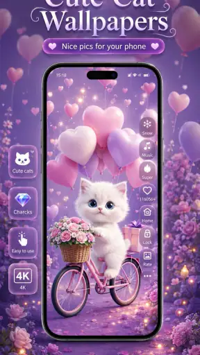 Cute Cat Wallpaper HD screenshot