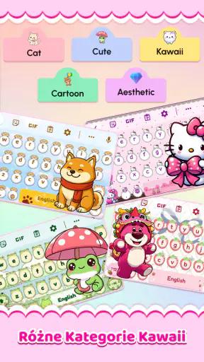 Cute Keyboard: Kawaii & Emoji screenshot