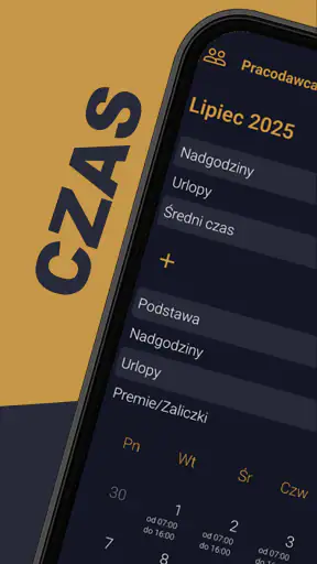 Czas pracy i zarobki screenshot