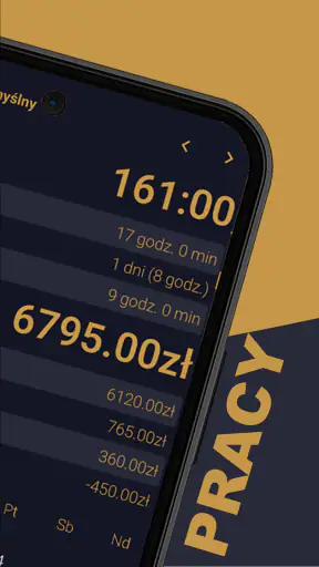 Czas pracy i zarobki screenshot