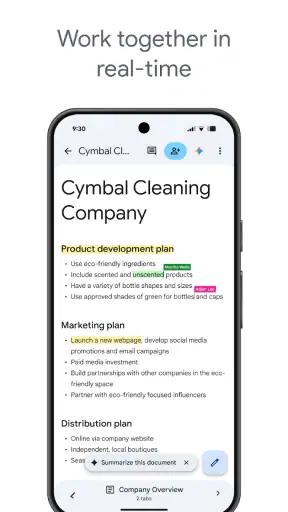 Dokumenty Google screenshot