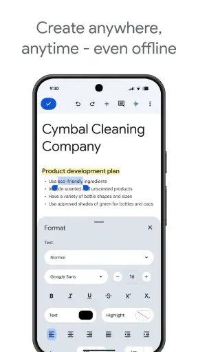 Dokumenty Google screenshot