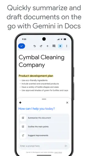 Dokumenty Google screenshot
