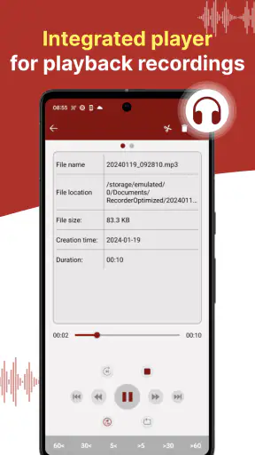 dyktafon - łatwy rejestrator screenshot