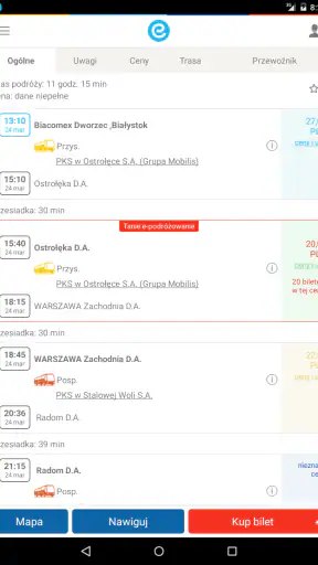 e-podróżnik: bilety i rozkłady screenshot