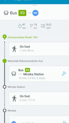 EasyWay public transport screenshot