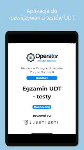 Egzamin UDT - testy screenshot