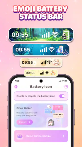 Emoji Battery Icon Customize screenshot