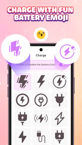 Emoji Battery Icon Customize screenshot