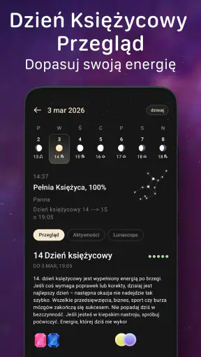 Fazy Księżyca: Kalendarz MoonX screenshot