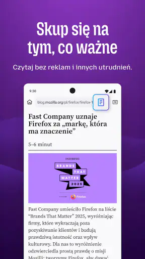 Firefox prywatna przeglądarka screenshot