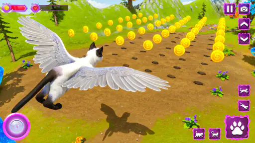 Flying Wild Cat Care Sim 3D screenshot
