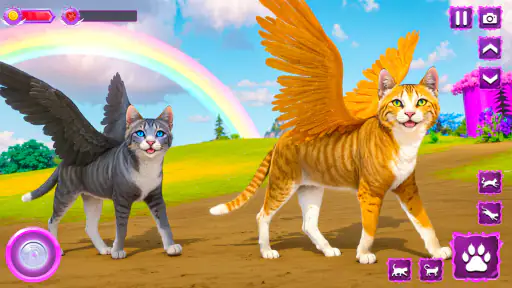 Flying Wild Cat Care Sim 3D screenshot