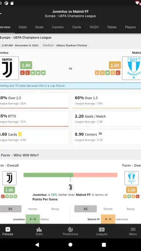 FootyStats - Stat. Piłkarskie screenshot